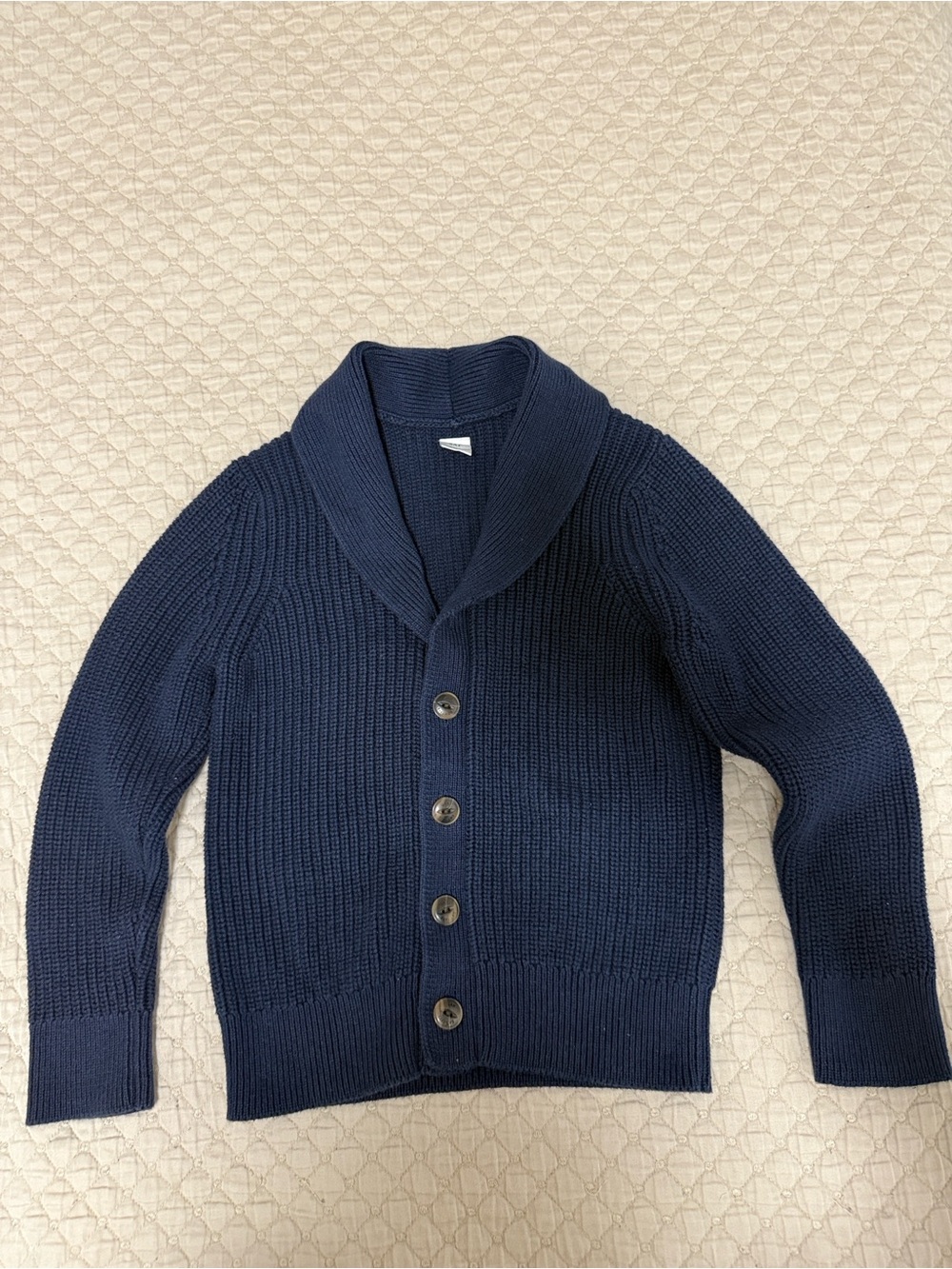 GAP Boys Navy Shawl Collar Button Cardigan